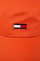 Bombažna bejzbolska kapa Tommy Jeans oranžna