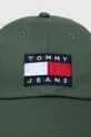 Βαμβακερό καπέλο του μπέιζμπολ Tommy Jeans πράσινο