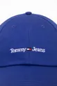 Bombažna bejzbolska kapa Tommy Jeans modra