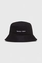 Tommy Jeans kapelusz aplikacja czarny AM0AM11005