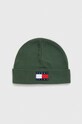 Tommy Jeans czapka aplikacja zielony AM0AM11747