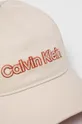 Хлопковая кепка Calvin Klein бежевый