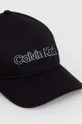 Bombažna bejzbolska kapa Calvin Klein črna