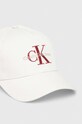 Bavlněná baseballová čepice Calvin Klein Jeans K50K510061 béžová SS24