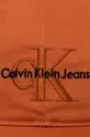 Calvin Klein Jeans czapka z daszkiem bawełniana pomarańczowy