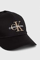 Calvin Klein Jeans czapka z daszkiem bawełniana K50K510061 czarny SS24