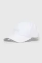 biały BOSS czapka z daszkiem bawełniana Męski