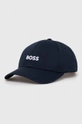 blu navy BOSS berretto da baseball in cotone Uomo