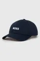 σκούρο μπλε Βαμβακερό καπέλο του μπέιζμπολ BOSS Ανδρικά