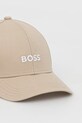 BOSS czapka z daszkiem bawełniana 50495121 beżowy AA00