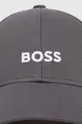 Хлопковая кепка BOSS серый