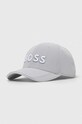 BOSS Green czapka z daszkiem BOSS GREEN aplikacja szary 50496291
