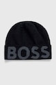 BOSS caciula din amestec de lana print bleumarin 50495296