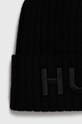HUGO czapka wełniana 50495778 czarny AW23