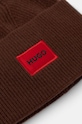 Akcesoria HUGO czapka wełniana 50496011 brązowy