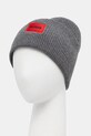 Vlnená čiapka HUGO 50496011 sivá AW25