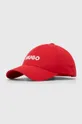 κόκκινο Βαμβακερό καπέλο του μπέιζμπολ HUGO Ανδρικά