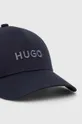 Bombažna bejzbolska kapa HUGO mornarsko modra