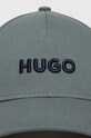 HUGO czapka z daszkiem bawełniana 50496033 zielony SS24