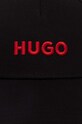 HUGO czapka z daszkiem bawełniana 50496033 czarny SS24