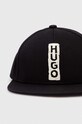 HUGO czapka z daszkiem bawełniana 50496252 czarny AW23