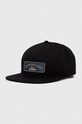 Quiksilver czapka z daszkiem bawełniana aplikacja czarny AQYHA05322