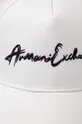 Хлопковая кепка Armani Exchange белый