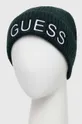 Guess czapka z domieszką wełny zielony