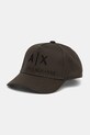 Armani Exchange șapcă bumbac verde 954039.CC513