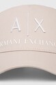 Armani Exchange czapka z daszkiem 954039.CC513 beżowy SS25
