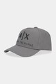 Armani Exchange czapka z daszkiem aplikacja brązowy 954039.CC513