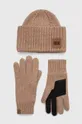 hnedá Čiapka a rukavice s prímesou vlny UGG Pánsky