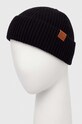 Čepice z vlněné směsi Gant 9910020 černá AW23