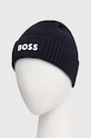 BOSS Green czapka z domieszką wełny BOSS GREEN 50499423 granatowy AW25