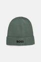 BOSS Green căciulă de lână BOSS GREEN print verde 50499423