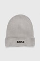 Kapa s dodatkom vune Boss Green BOSS GREEN print siva 50499423