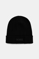 Boss Green caciula din amestec de lana BOSS GREEN print negru 50499423