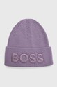 Kapa s dodatkom vune Boss Orange BOSS ORANGE natpis ljubičasta 50497967