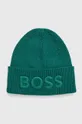 zielony Boss Orange czapka z domieszką wełny BOSS ORANGE Męski