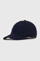 Trussardi czapka z daszkiem bawełniana aplikacja granatowy 57Z00316.1T006541