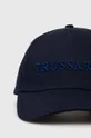 Βαμβακερό καπέλο του μπέιζμπολ Trussardi σκούρο μπλε