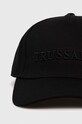 Trussardi czapka z daszkiem bawełniana 57Z00316.1T006541 czarny AW23