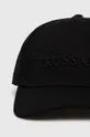 Βαμβακερό καπέλο του μπέιζμπολ Trussardi μαύρο