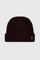 Μάλλινο σκουφί Polo Ralph Lauren μαλλί καφέ 449923718