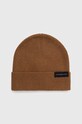 Tommy Hilfiger czapka z domieszką wełny z domieszką wełny brązowy AM0AM11483