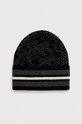 Tommy Hilfiger czapka wełniana wełna czarny AM0AM11499