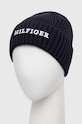 Σκουφί από μείγμα μαλλιού Tommy Hilfiger AM0AM11737 σκούρο μπλε AW23