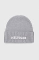Tommy Hilfiger czapka z domieszką wełny szary AM0AM11737
