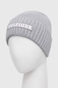 Tommy Hilfiger czapka z domieszką wełny AM0AM11737 szary AW23