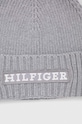 Akcesoria Tommy Hilfiger czapka z domieszką wełny AM0AM11737 szary